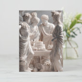 Funny Greek Statue Birthday Party Invitation 招待状 (スタンド正面)