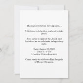 Funny Greek Statue Birthday Party Invitation 招待状 (裏面)