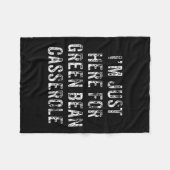 Funny Green Bean Cerole Thanksgiving Dinner Gift  フリースブランケット (正面(横))