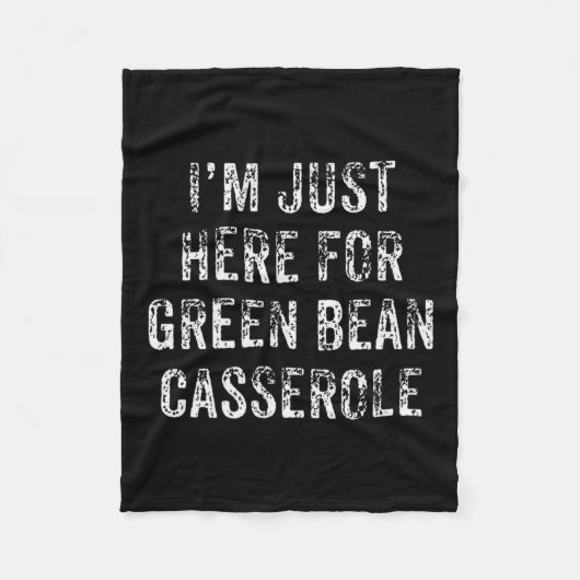 Funny Green Bean Cerole Thanksgiving Dinner Gift  フリースブランケット (正面)