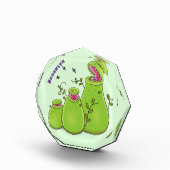 Funny green carnivorous pitcher plants cartoon フォトブロック (右)