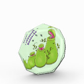 Funny green carnivorous pitcher plants cartoon フォトブロック (左)