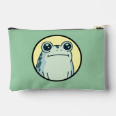 Funny Green Deadpan Frog Toad  アクセサリーポーチ (裏面)