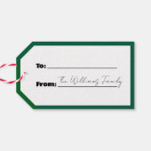 Funny Green Merry Laxmas Lacrosse Christmas ギフトタグ (裏面横)