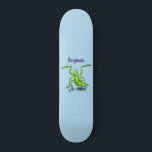Funny green praying mantis cartoon illustration スケートボード<br><div class="desc">This design features our cute green praying mantis illustration done in a happy,  cartoon style. Buggy fun!</div>