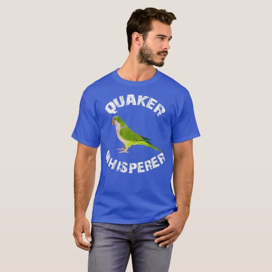 Funny Green Quaker Whisperer Parrot Bird Apparel Tシャツ (正面フル)