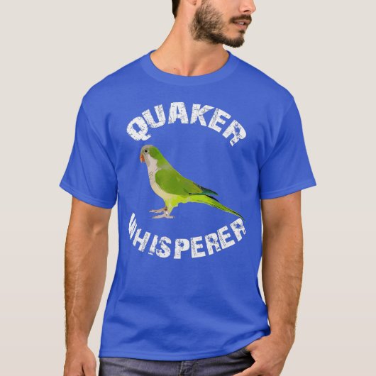 Funny Green Quaker Whisperer Parrot Bird Apparel Tシャツ (正面)