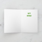 Funny Green Runner Bean Best Friend Birthday カード (内部)