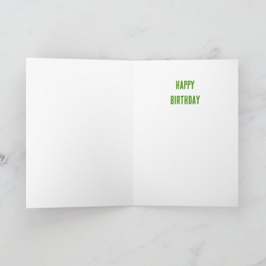 Funny Green Runner Bean Best Friend Birthday カード (内部)