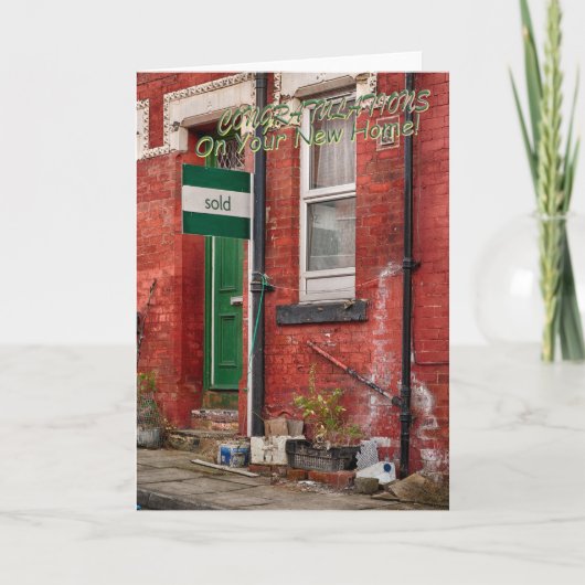 Funny greetings card moving home カード (正面)