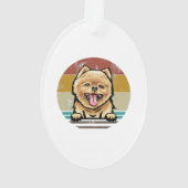 Funny Greyhound Dog Christmas Tree Gift オーナメント (裏面)