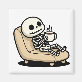 Funny Grim Reaper Drinking Coffee | "Dead Inside"  マグネット
