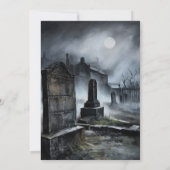 Funny Grim Reaper with Cupcake Birthday Party 招待状 (裏面)