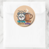 Funny Grocery Shopping Sticker Cute Food Humor ラウンドシール (バッグ)