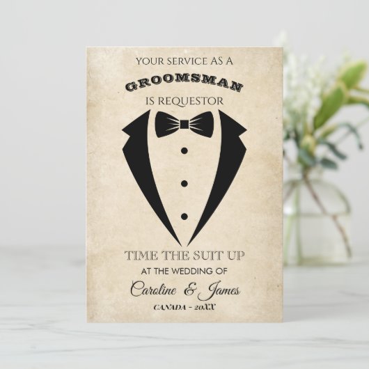 Funny Groomsman  Invitation (スタンド正面)