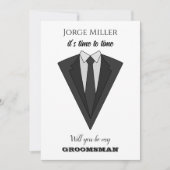 Funny Groomsman  Invitation (正面)