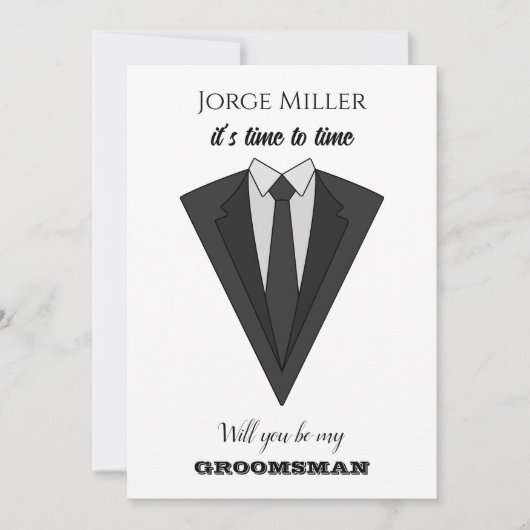 Funny Groomsman  Invitation (正面)