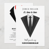 Funny Groomsman  Invitation (正面/裏面)