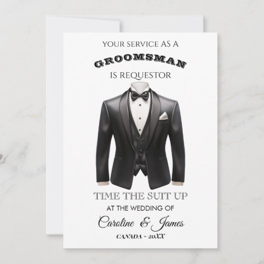 Funny Groomsman  Invitation (正面)