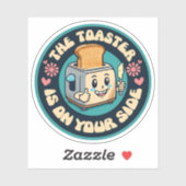 Funny groovy 60s hippie toaster thumbs up シール (シート)