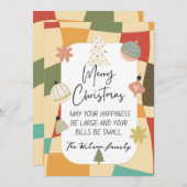 Funny groovy christmas シーズンカード (正面/裏面)