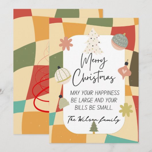 Funny groovy christmas  シーズンカード (正面/裏面)