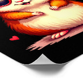 Funny Groundhog Cute Hamster Lover Valentine’s Day ポスター (角)