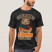 Funny Groundhog Day Groundhogs Prefer Brownies Ove Tシャツ (正面)
