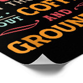 Funny Groundhog Day Quote - Retro Coffee Ground Ho ポスター (角)