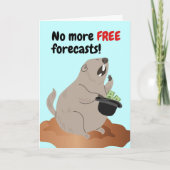 Funny Groundhog Day with Demanding Groundhog カード (正面)