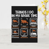 Funny Groundhog Lover Woodchuck Ground Hog Men Wom カード (黄色い花)