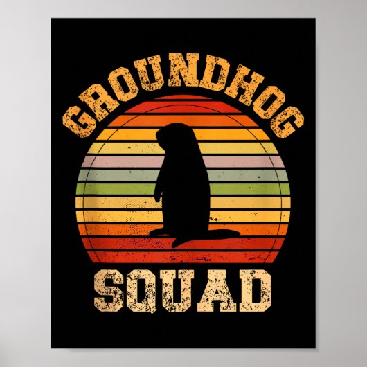 Funny Groundhog Squad Design Happy Groundhog Day 2 ポスター (正面)