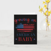 Funny Growing An American Baby Pregnancy 4th Of Ju カード (黄色い花)