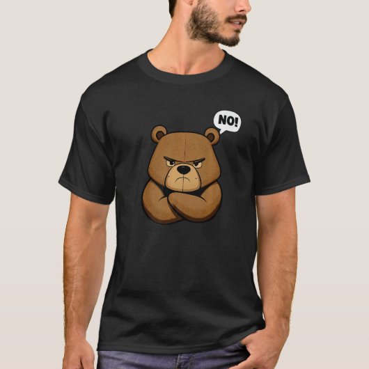 Funny Grumpy Bear - No! Premium Tシャツ (正面)