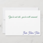 Funny Grumpy Cat Birthday Card – Cartoon Party Hum カード (裏面)