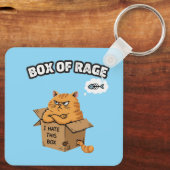 Funny Grumpy Cat | Box of Rage | I Hate This Box キーホルダー (裏面)