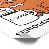 Funny Grumpy Cat Framed Art Print ポスター (角)