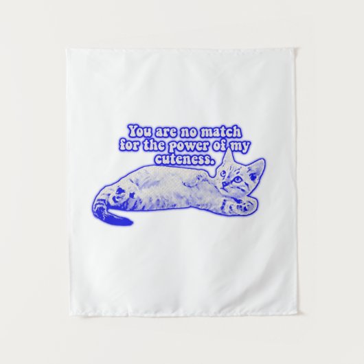 Funny grumpy cat meme for kitten and cat lovers タペストリー (正面)