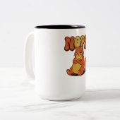 Funny Grumpy Cat "NOPE" Coffee Mug - Cat Lover Gif ツートーンマグカップ (正面左)