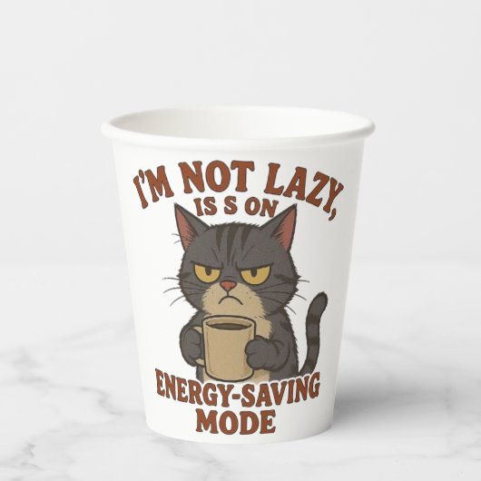 Funny Grumpy Cat Paper Cup Wrap 紙コップ (正面)