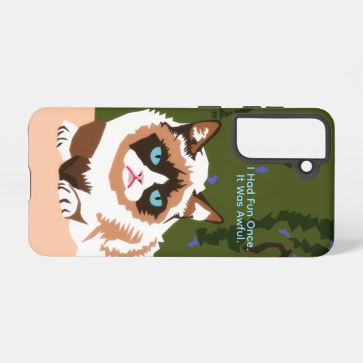 Funny Grumpy Cat Samsung Galaxy Case Samsung Galaxyケース (裏面横)