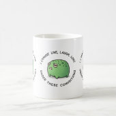 Funny Grumpy Frog Mug – I Cannot Live Laugh Love U コーヒーマグカップ (中央)