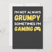 Funny Grumpy Gamer Quote Design 招待状 (正面)