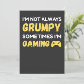 Funny Grumpy Gamer Quote Design 招待状 (スタンド正面)