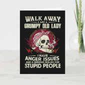 Funny Grumpy Old Lady cardWalk Away I Am A Grumpy  カード (正面)