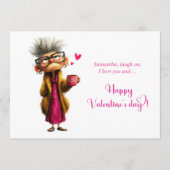 Funny Grumpy Old Lady Valentine Card Humor シーズンカード (正面)