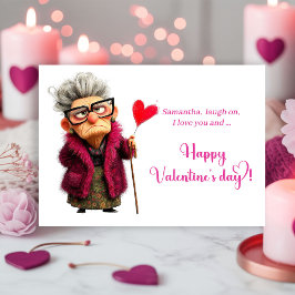 Funny Grumpy Old Woman Valentine Card Attitude シーズンカード
