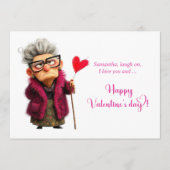 Funny Grumpy Old Woman Valentine Card Attitude シーズンカード (正面)