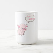 Funny Grumpy Pig Now Whaat Morning Coffee Mug コーヒーマグカップ (中央)