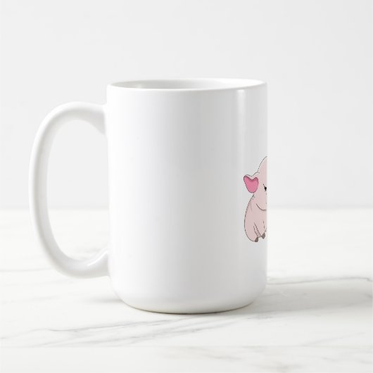 Funny Grumpy Pig Now Whaat Morning Coffee Mug コーヒーマグカップ (左)